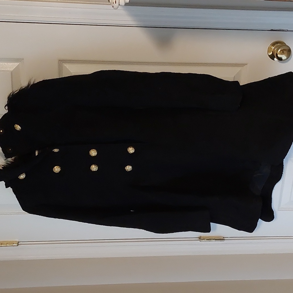 NEW Black Winter Coat w/ Detachable Hood